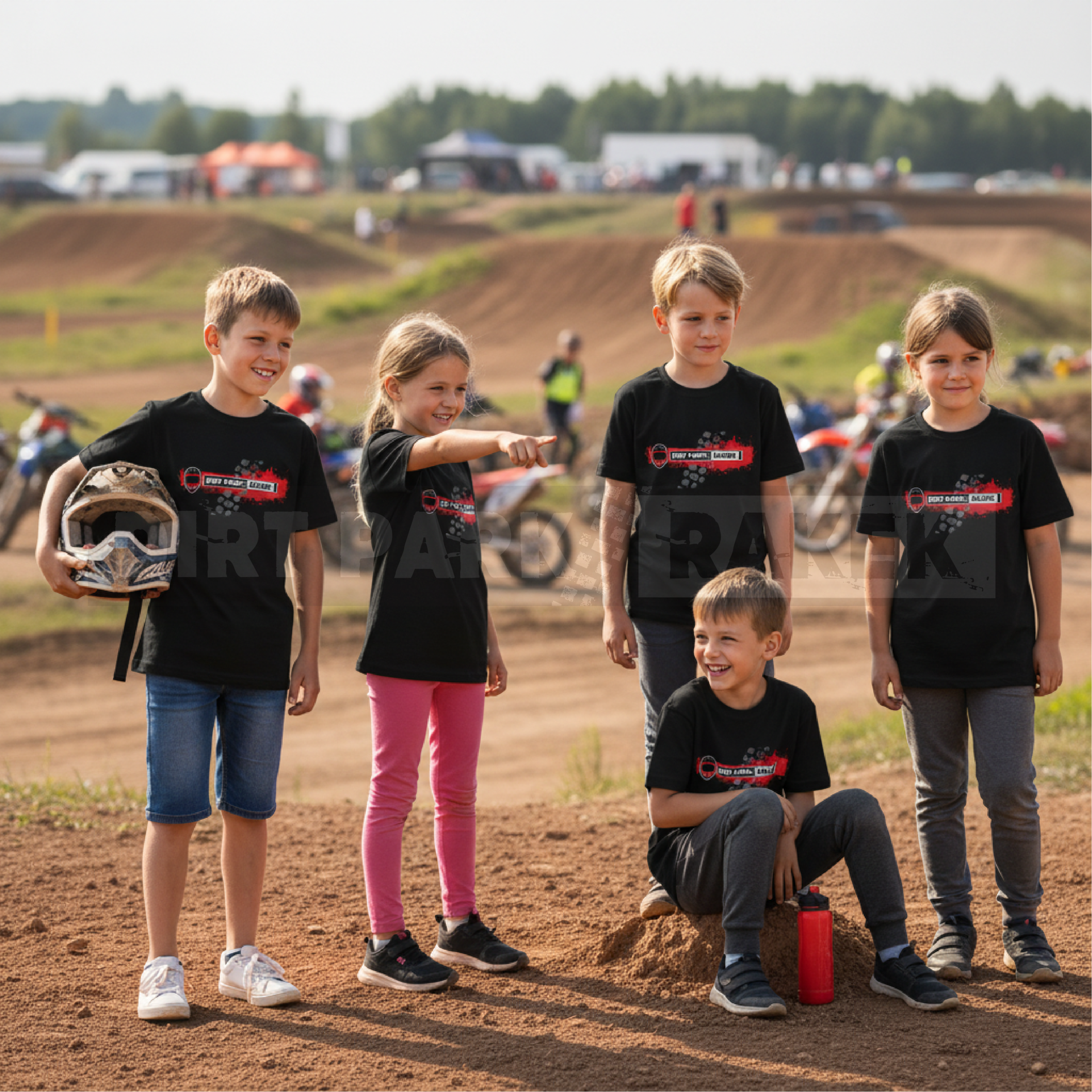 Otroška majica DirtPark črna - slika 2